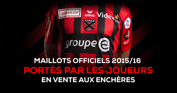 Neuchâtel Xamax FC Home Maillot de foot 1995 - 1996. Sponsored by